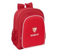 Safta Sevilla FC Schulrucksack für Kinder, anpassbar an Kinderwagen, ideal für Kinder im Schulalter, bequem und vielseitig, Qualität und Widerstandsfähigkeit, 32 x 12 x 38 cm, rot, M, Casual