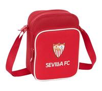 safta Sevilla FC Umhängetasche mit Außentasche, Aktentasche, Umhängetasche, bequem und vielseitig, Qualität und Widerstandsfähigkeit, 16 x 6 x 22 cm, rot, M, Casual