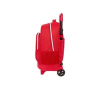 Safta Sevilla FC Großer Rucksack mit Rädern, kompakt, abnehmbar, ideal für Kinder verschiedener Altersgruppen, bequem und vielseitig, Qualität und Widerstandsfähigkeit, 33 x 22 x 45 cm, Rot, rot,