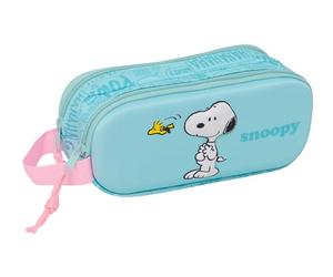 safta SNOOPY - Doppeltes Federmäppchen für Kinder, ideal für Kinder im Schulalter, bequem und vielseitig, Qualität und Widerstandsfähigkeit, 21 x 6 x 8 cm