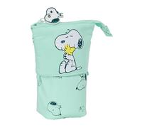 Safta Snoopy Groovy Federmäppchen für Kinder, ideal für Kinder im Schulalter, bequem und vielseitig, Qualität und Widerstandsfähigkeit, 8 x 6 x 19 cm, Wassergrün, Meeresgrün, Estándar, Lässig