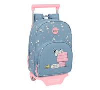 safta Snoopy Kinderrucksack mit Trolley 705, ideal für Kinder verschiedener Altersgruppen, bequem und vielseitig, Qualität und Widerstandsfähigkeit, 26 x 11 x 34 cm