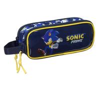 safta Sonic City Doppelmäppchen für Kinder, ideal für Kinder im Schulalter, bequem und vielseitig, Qualität und Widerstandsfähigkeit, 21 x 6 x 8 cm, blau, M, Casual