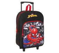 Spider-Man Kinderrucksack mit kompaktem Wagen, ideal für Kinder verschiedener Altersgruppen, bequem und vielseitig, Qualität und Widerstandsfähigkeit, 33 x 43 x 15 cm