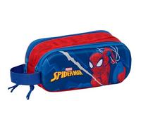 Spiderman Doppelmäppchen, 3D, Federmäppchen für Kinder, ideal für Kinder im Schulalter, bequem und vielseitig, Qualität und Widerstandsfähigkeit, 21 x 6 x 8 cm