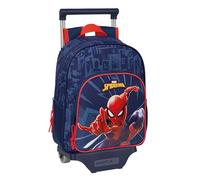 safta Spiderman Kinderrucksack mit Trolley 705, ideal für Kinder verschiedener Altersgruppen, bequem und vielseitig, Qualität und Widerstandsfähigkeit, 27 x 10 x 33 cm
