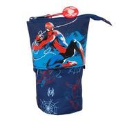 Safta Federmäppchen Spiderman Neon – umwandelbar, für Kinder, 8 x 6 x 19 cm, Marineblau