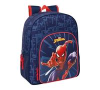 safta Spiderman Schulrucksack für Kinder, anpassbar an Kinderwagen, ideal für Kinder im Schulalter, bequem und vielseitig, Qualität und Widerstandsfähigkeit, 32 x 12 x 38 cm