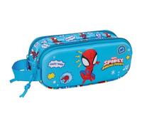 Spidey Doppelmäppchen für Kinder, ideal für Kinder im Schulalter, bequem und vielseitig, Qualität und Widerstandsfähigkeit, 21 x 6 x 8 cm