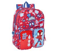 Spidey Rescue Kinderrucksack, anpassbar an den Wagen, einfache Reinigung, ideal für Kinder verschiedener Altersgruppen, bequem und vielseitig, Qualität und Widerstandsfähigkeit, 26 x 11 x 34 cm, Rot /