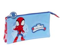 safta Spidey Rescue Federmäppchen für Kinder, ideal für Kinder im Schulalter, bequem und vielseitig, Qualität und Widerstandsfähigkeit, 22 x 3 x 12 cm, Rot/Blau, M, Casual