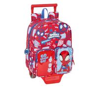 safta Spidey Rescue Kinderrucksack mit Trolley, ideal für Kinder verschiedener Altersgruppen, bequem und vielseitig, Qualität und Widerstandsfähigkeit, 22 x 10 x 27 cm, Rot/Blau, M, Casual