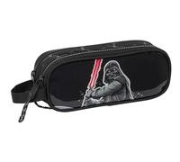 Safta Star Wars The Fighter - Doppelmäppchen für Kinder, ideal für Kinder im Schulalter, bequem und vielseitig, Qualität und Widerstandsfähigkeit, 21 x 6 x 8 cm, Schwarz, Schwarz, Estándar, Lässig