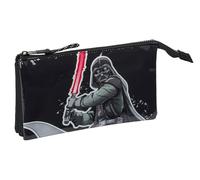Safta Star Wars The Fighter Federmäppchen für Kinder, ideal für Kinder im Schulalter, bequem und vielseitig, Qualität und Widerstandsfähigkeit, 22 x 3 x 12 cm, Schwarz, Schwarz, Estándar, Lässig