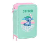 Stitch Schulmäppchen mit 37 Utensilien, Kindermäppchen, ideal für Kinder von 5 bis 14 Jahren, bequem und vielseitig, Qualität und Widerstandsfähigkeit, 12,5 x 5,5 x 19,5 cm
