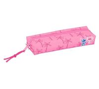 safta Stitch CHILL - Rechteckiges Federmäppchen für Kinder, ideal für Kinder im Schulalter, bequem und vielseitig, Qualität und Widerstandsfähigkeit, 22 x 7 x 40 cm, Minzgrün/Rosa, M, Casual