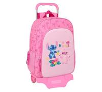 safta STITCH CHILL Schulrucksack mit Trolley 905, ideal für Kinder verschiedener Altersgruppen, bequem und vielseitig, Qualität und Widerstandsfähigkeit, 33 x 14 x 42 cm, Minzgrün/Rosa, M, Casual
