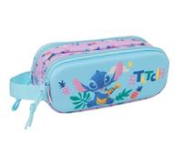 STITCH - Doppeltes Federmäppchen für Kinder, ideal für Kinder im Schulalter, bequem und vielseitig, Qualität und Widerstandsfähigkeit, 21 x 6 x 8 cm