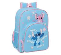 safta STITCH HAPPY Schulrucksack für Kinder, Kinderrucksack, anpassbar an den Kinderwagen, ideal für Kinder im Schulalter, bequem und vielseitig, Qualität und Widerstandsfähigkeit, 32 x 12 x 38 cm