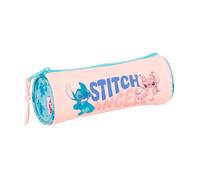 safta Stitch Ohana - Rundes Federmäppchen für die Schule, für Kinder, ideal für Kinder von 5 bis 14 Jahren, bequem und vielseitig, Qualität und Widerstandsfähigkeit, 20 x 7 cm