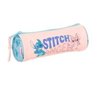 safta Stitch Ohana - Rundes Federmäppchen für die Schule, für Kinder, ideal für Kinder von 5 bis 14 Jahren, bequem und vielseitig, Qualität und Widerstandsfähigkeit, 20 x 7 cm