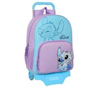 Safta STITCH SWEET Schulrucksack mit Trolley 905, ideal für Kinder verschiedener Altersgruppen, bequem und vielseitig, Qualität und Widerstandsfähigkeit, 33 x 14 x 42 cm, Blau/Lila, Blau/Lila,