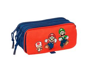 Safta Super Mario 21.5x10x8 Cm Triple Mäppchen