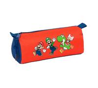 SUPER Mario Mamma MIA Federmäppchen mit Reißverschluss und Fach, Federmäppchen für Kinder, ideal für Kinder im Schulalter, bequem und vielseitig, Qualität und Widerstandsfähigkeit, 21 x 7 x 8 cm