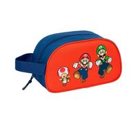 SUPER Mario Mamma MIA - Kulturtasche für Kinder, mittelgroß mit Griff, Kinder-Kulturbeutel, anpassbar an den Wagen, einfache Reinigung, bequem und vielseitig, Qualität und Widerstandsfähigkeit, 26 x
