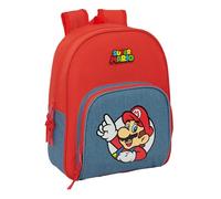 SUPER MARIO Kinderrucksack, ideal für Kinder verschiedener Altersgruppen, bequem und vielseitig, Qualität und Widerstandsfähigkeit, 28 x 10 x 34 cm