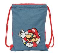 SUPER MARIO Rucksack für Kinder, flach, ideal für Kinder verschiedener Altersgruppen, bequem und vielseitig, Qualität und Widerstandsfähigkeit, 26 x 34 cm