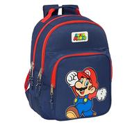 Schulrucksack Super Mario World Marineblau 32 x 42 x 15 cm