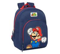 Safta SUPER MARIO WORLD Schulrucksack, anpassbar an Kinderwagen, Rucksack, ideal für Kinder verschiedener Altersgruppen, bequem und vielseitig, Qualität und Widerstandsfähigkeit, 32 x 15 x 42 cm,