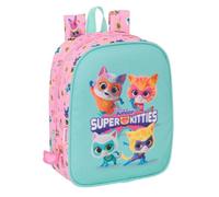 Safta Superkitties Kinderrucksack, Kinderrucksack, Schulrucksack, anpassbar an Kinderwagen, ideal für Kindergärten, bequem und vielseitig, Qualität und Widerstandsfähigkeit, 22 x 10 x 27 cm, Hellrosa