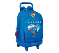 Safta Superman 45 Cm Wheeled Backpack Blau