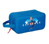Safta Superman - Mittelgroße Schuhtasche, multifunktional, für Sport, außerschulisch, Fußball, bequem und vielseitig, 29 x 14 x 15 cm, blau, M, Casual