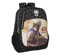 Safta THE MANDALORIAN THIS THE WAY Schulrucksack für Kinder, ideal für Kinder verschiedener Altersgruppen, bequem und vielseitig, Qualität und Widerstandsfähigkeit, 32 x 16 x 44 cm, Schwarz, Schwarz,