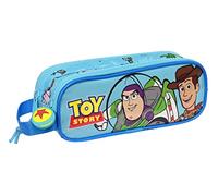 safta Toy Story Ready to Play - Doppel-Federmäppchen für Kinder, für Kinder von 5 bis 14 Jahren, bequem und vielseitig, Qualität und Stärke, 21 x 6 x 8 cm, Hellblau, hellblau, Estándar, Lässig