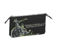 Safta Batman Game Over Federmäppchen, für Kinder, ideal für Kinder im Schulalter, bequem und vielseitig, Qualität und Widerstandsfähigkeit, 22 x 3 x 12 cm, Schwarz, M, Casual