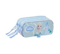 Frozen Federmäppchen, Dreifachmäppchen für Kinder, ideal für Kinder im Schulalter, bequem und vielseitig, Qualität und Widerstandsfähigkeit, 21,5 x 8 x 10 cm