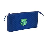 Safta Federmäppchen FC Barcelona – 3 Fächer, 22×3×12 cm, marineblau, M, für Kinder