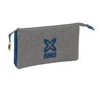 safta Munich Street Federmäppchen für Kinder, ideal für Kinder im Schulalter, bequem und vielseitig, Qualität und Widerstandsfähigkeit, 22 x 3 x 12 cm, grau/blau, M, Casual