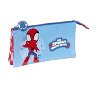 safta Spidey Rescue Federmäppchen für Kinder, ideal für Kinder im Schulalter, bequem und vielseitig, Qualität und Widerstandsfähigkeit, 22 x 3 x 12 cm, Rot/Blau, M, Casual