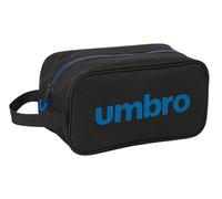 Safta Umbro Jet Black - Mittelgroßer Schuhschrank, Mehrzweck, für Sport, Überschule, Fußball, bequem und vielseitig, 29 x 14 x 15 cm, Schwarz, M, Lässig