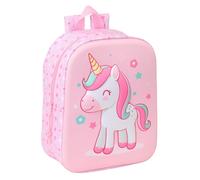 safta UNICORN 3D Kindergartenrucksack 3D, anpassbar an den Wagen, einfache Reinigung, ideal für Kinder verschiedener Altersgruppen, bequem und vielseitig, Qualität und Widerstandsfähigkeit, 22 x 10 x
