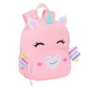 safta Unicornio Rucksack, Neopren, Kinderrucksack, ideal für Kinder verschiedener Altersgruppen, bequem und vielseitig, 20 x 9 x 25 cm, Rosa, M, Casual