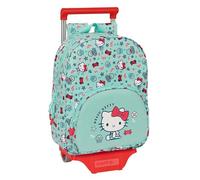 Safta Unisex Kids M020d TROLLS 3 - Kinderrucksack mit Trolley 705, ideal für Kinder unterschiedlichen Alters, bequem und vielseitig, Qualität und Widerstandsfähigkeit, 26 x 11 x 34 cm, Rosa, türkis,