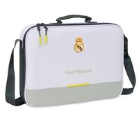 safta Unisex Kinder 612554385 M385 Real Madrid EQUIPAZIONE 25/26-Abnehmbare Geldbörse, Koffer, Umhängetasche, bequem und vielseitig, Qualität und Langlebigkeit, 38 x 6 x 28 cm, Weiß