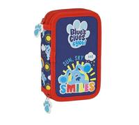 safta Unisex Kinder Artikel Doppelmäppchen Pqño 28 Stück Blues Clues, bunt