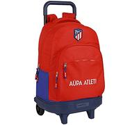 safta Unisex Kinder Großer Rucksack mit Rollen, kompakt, abnehmbar, Atlético de Madrid, 330 x 220 x 450 mm, Rot und Marineblau, Estándar